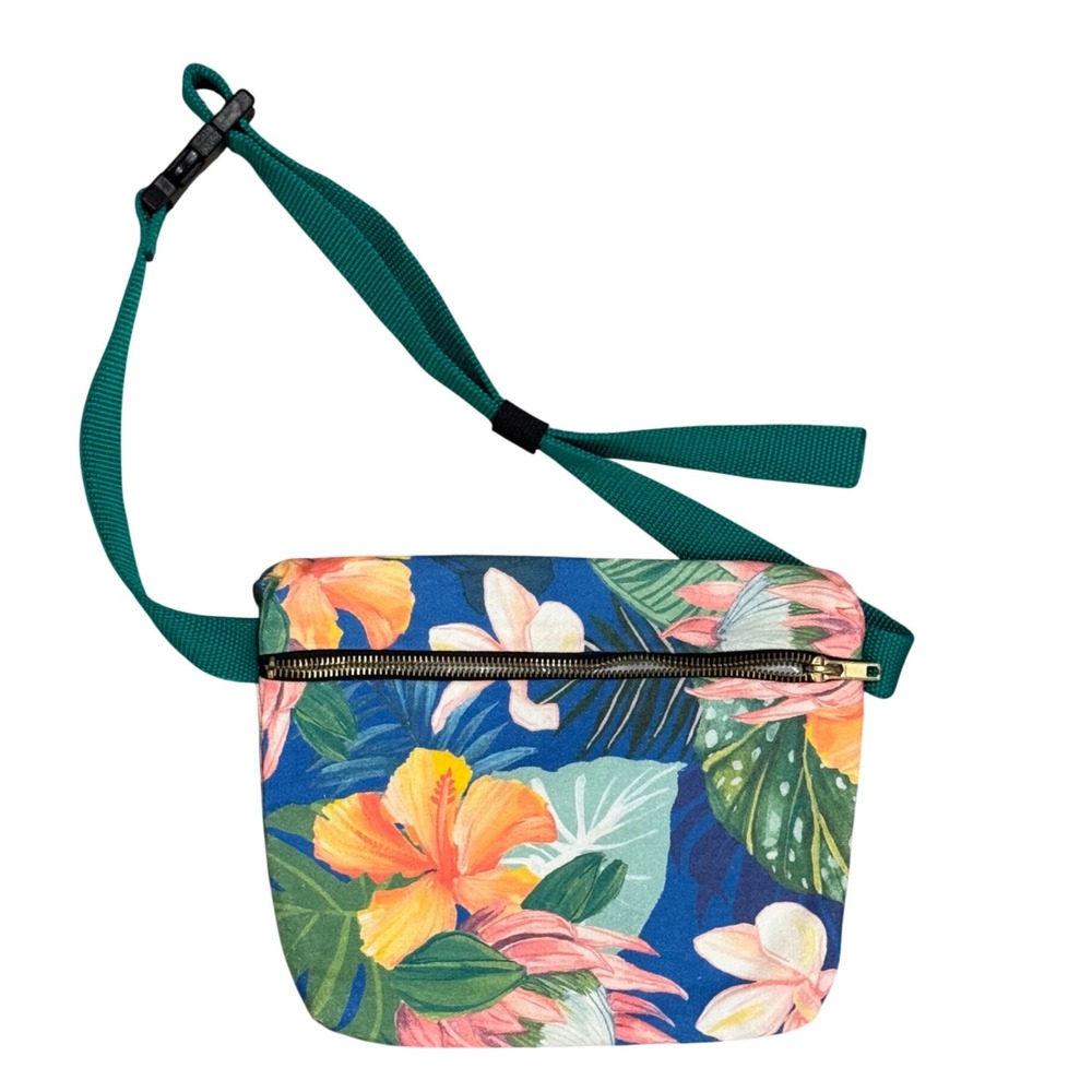 Lauren Roth Hawaii Tropical Floral Crossbody Belt Bag Made With Aloha